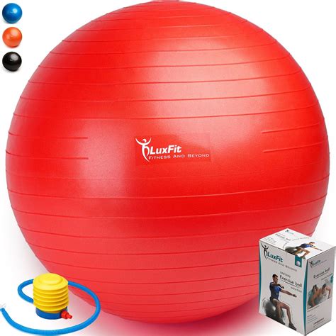 Luxfit Exercise Ball Premium Extra Thick Yoga Ball 2 Year Warranty Swiss Ball