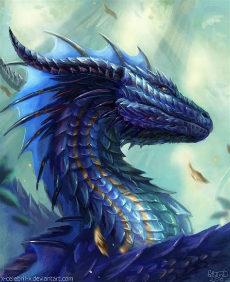 Blue Majesty By X Celebril X On Deviantart Dragon Artwork Dragon Art