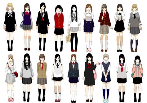 Various School Uniforms Including Seifuku Art Stuffs Pinterest