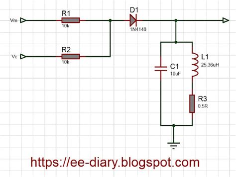 Simple Amplitude Modulation Am Circuit Using Single Diode Modulator