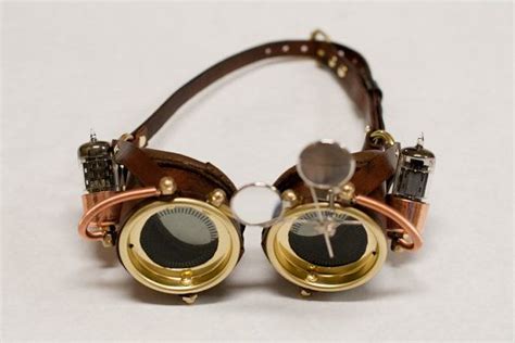 steampunk goggles made from hand stitched leather copper etsy steampunk goggles stitching