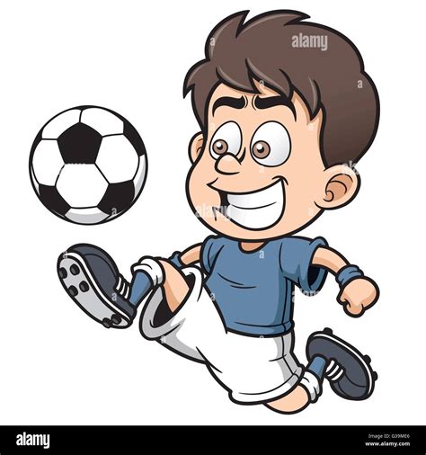 Vector Illustration Soccer Player Cartoon Stock Vector Art