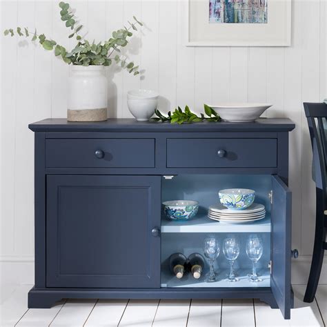 Florence 2 Tone Navy Blue Sideboard Kitchen Sideboard With 2 Drawers