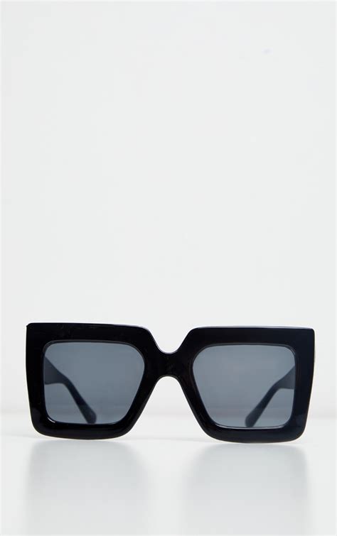 black square oversized frame sunglasses prettylittlething aus