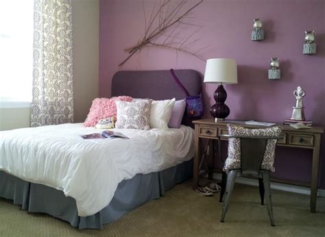 Wall painting designs for girls bedroom itwo me. Bedroom in Thistle Purple and Agreeable Gray - Interiors ...