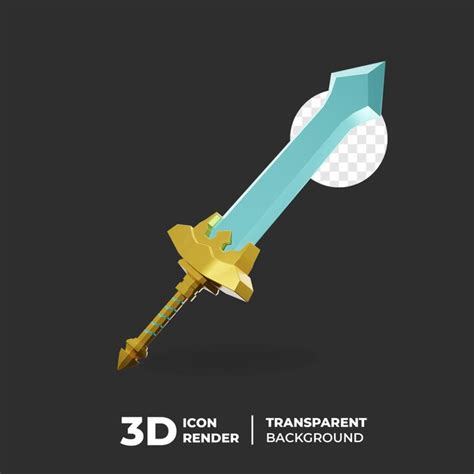 Premium Psd 3d Icon Game Epic Sword