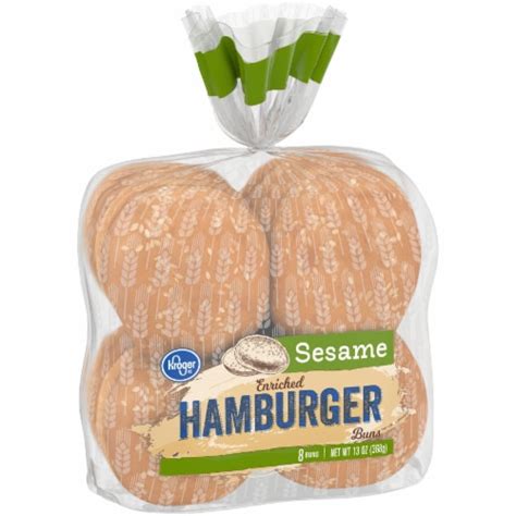 Kroger Sesame Hamburger Buns 8 Ct 13 Oz Kroger