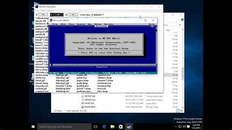 Ms Dos Executive Still Works In Windows 10 Youtube