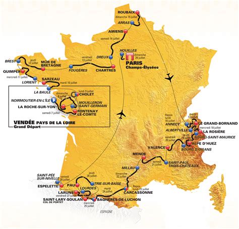 Tour De France 2018 Le Parcours Complet Et Les Infos De La 105ème