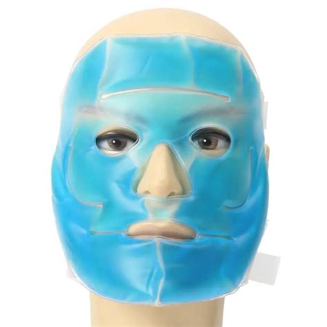 Cold Gel Face Mask Ice Compress Blue Full Face Cooling Mask Anti