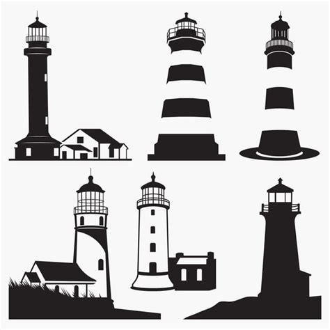 Lighthouse Silhouette Transparent Background Lighthouse Silhouettes