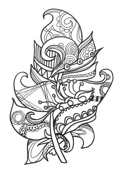 Color feathers set hand sketched tribal vector. Feather Coloring Pages at GetColorings.com | Free ...