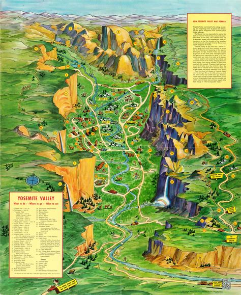 Yosemite Valley What To Do Where To Go What To See Curtis Wright Maps