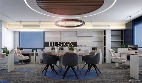 Modern Office On Behance Interior Architecture Interior Design Modern