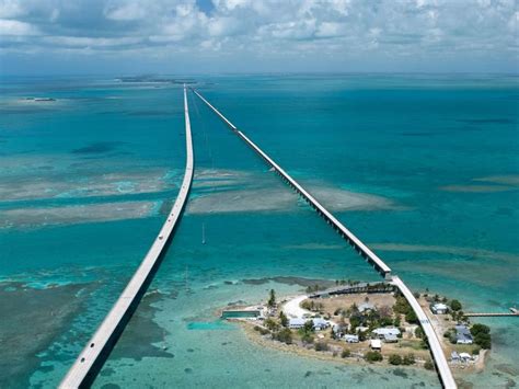 The Seven Mile Bridge Is A Famous Bridge In The Florida Keys A