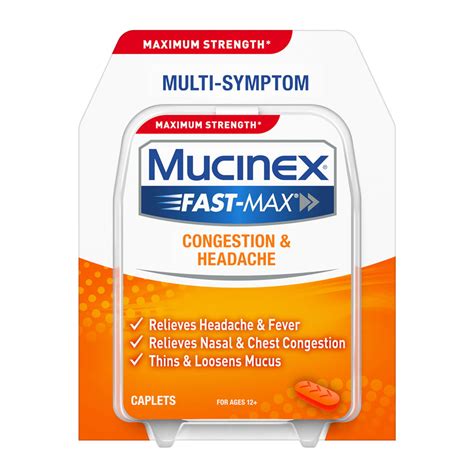Mucinex Fast Max Maximum Strength Congestion And Headache Multi Symptom
