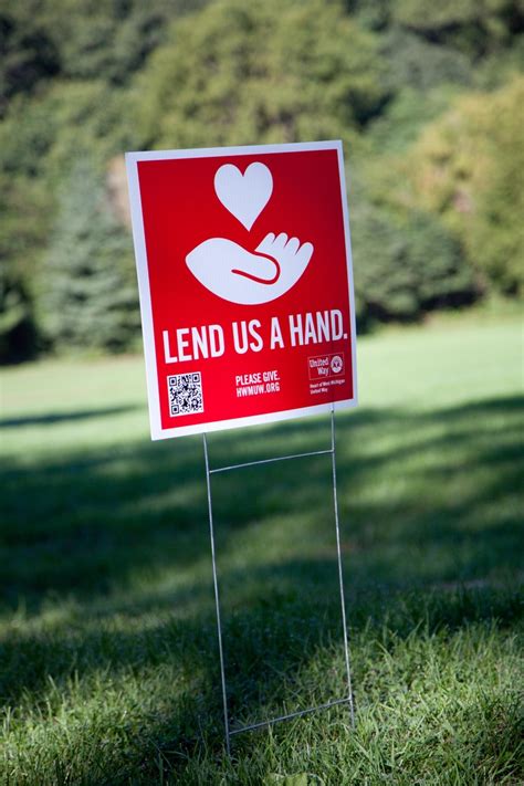 Yard Sign Created For Heart Of West Michigan United Ways Annual