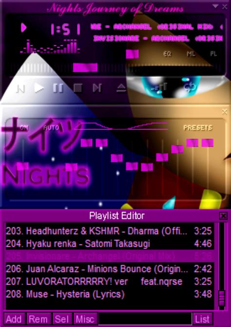 Nights Winamp Skin By Djsliver On Deviantart