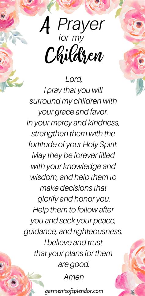 Prayer For My Children Pin