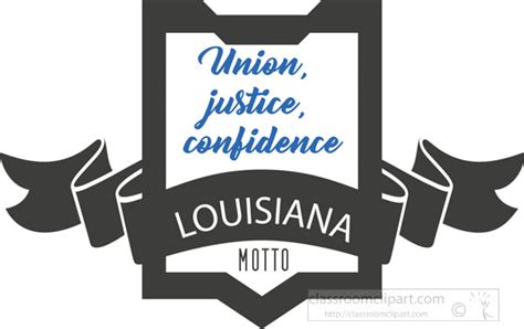 Louisiana State Clipart Louisiana State Motto Clipart Image