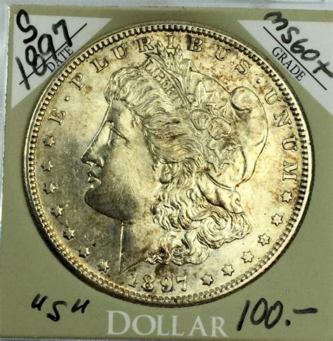 Lot 1897 S Us 1 Morgan Silver Dollar W Case Ms60