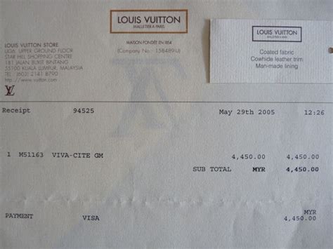 Louis Vuitton Receipt Literacy Basics