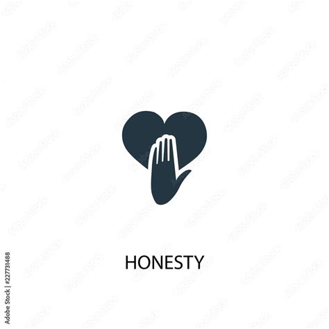 Honesty Icon Simple Element Illustration Honesty Concept Symbol