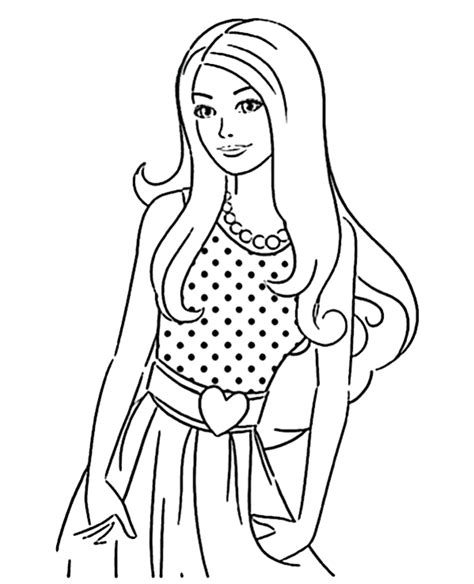 Barbie is a toy that is very attached to girls. Print Barbie coloring page for free - Topcoloringpages.net