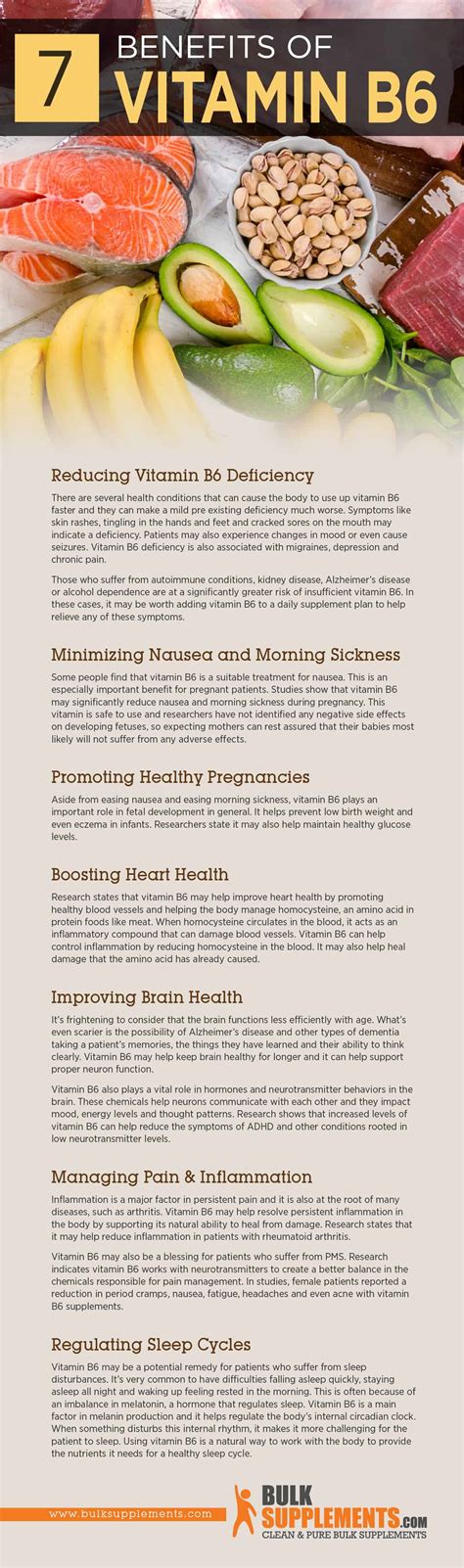 Studies have shown that an increase of b vitamins may reduce infertility. What is Vitamin B6: Benefits, Side Effects & Dosage