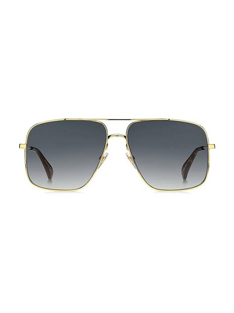 Buy Givenchy 61mm Square Aviator Sunglasses Gold At 40 Off