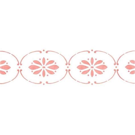 Square floral frame with watercolor flowers border and outlined leaves. Simple Floral Wall Stencil Border in 2021 | Floral wall ...