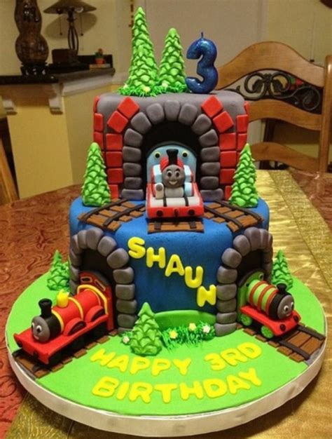 5 out of 5 stars. Thomas the train cakes photo with Thomas, Percy and James ...