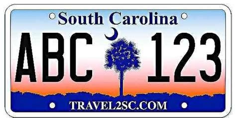 South Carolina License Plate South Carolina State License Plate