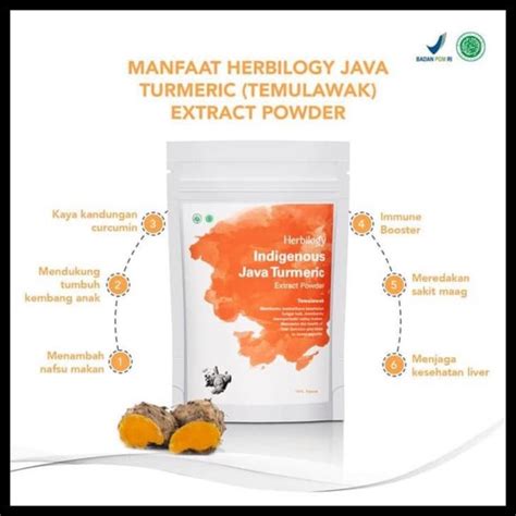 Jual Herbilogy Temulawak Java Turmeric Extract Powder 100gr Shopee