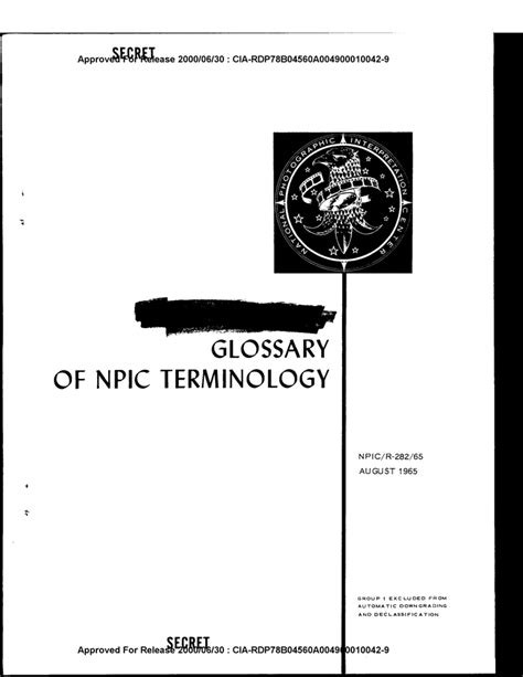 Glossary Of Npic Terminology Documentcloud