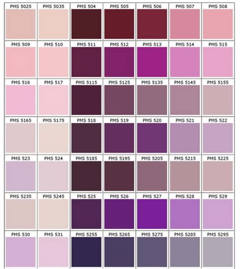 Pantone ™ Colour Matching System Pms Colours