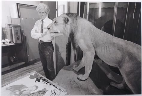 Robert Levin Andy Warhol With Lion And Superman 81 Printed Photograph