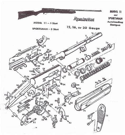 Remington 1100 Schematic Drawing