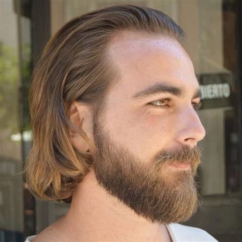 Short blonde hair trimmed on sides and back with a half up and half down style on top for a different look. 50 Cool Hairstyles for Men with Straight Hair - Men Hairstyles World