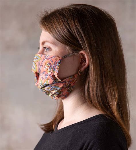 Double Layered Cotton Face Masks Set Of 3 Beige Vivaterra