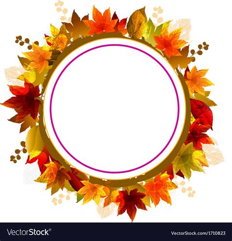 Autumn Leaves Frame Royalty Free Vector Image Vectorstock