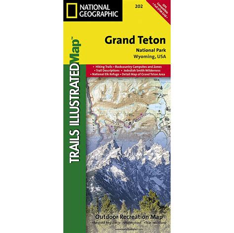 National Geographic Trails Illustrated Grand Teton National Park Map In