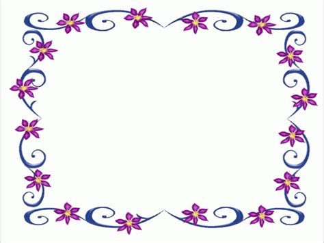 Purple Flower Border