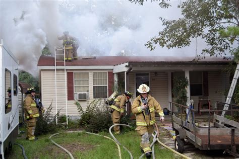 Walton County Fire Rescue Firefighters Battle Residential Fire In