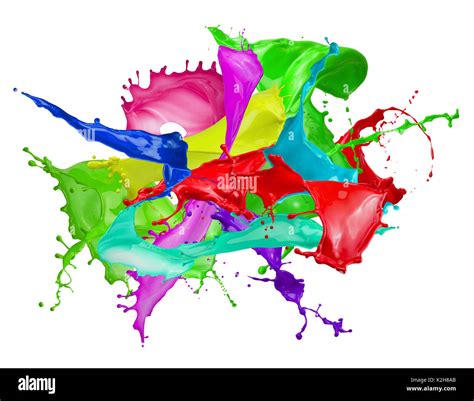 Color Splashes Isolated On A White Background Stock Photo Alamy