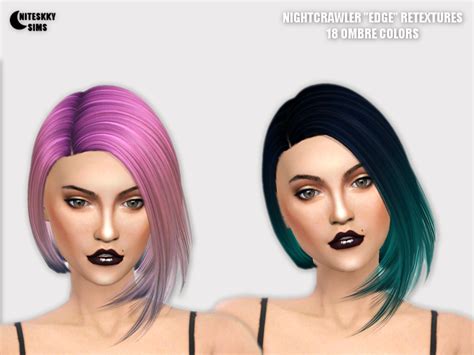 My Sims 4 Blog Nightcrawler Edge Hair Retexture By Niteskkysims