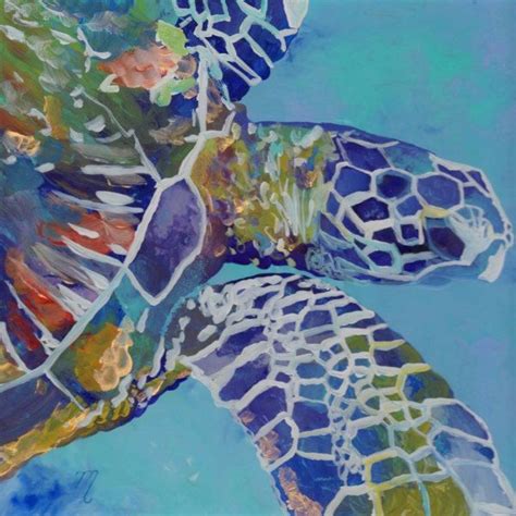 Sea Turtle Art Print Hawaiian Honu Hawaii Wall Decor Kauai Etsy