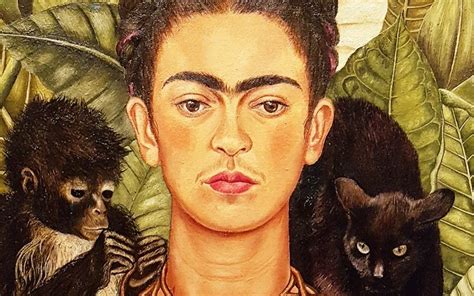 Self Portrait With Thorn Necklace And Hummingbird Frida Kahlo