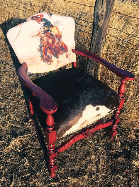 Charlie Russel Cowboy Chair Cowgirl Decor Western Furniture Ranch