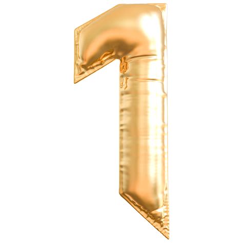 Gold Bubble Number 1 36281374 Png